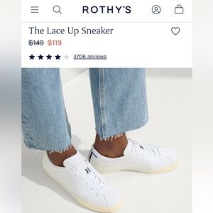 Rothy’s “The Lace Up Sneaker” in bright white